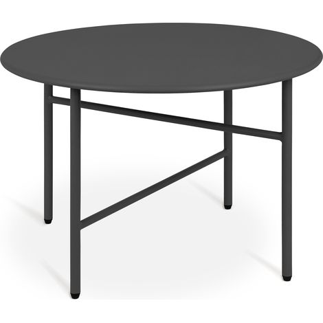 bomoe Tavolino rotondo in metallo Ø 53 cm Nero