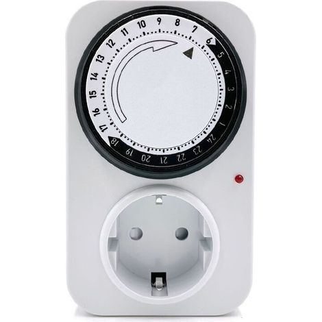prise de synchronisation, minuterie mécanique, cycle de 24 heures, interrupteur de commande automatique du temps marche-arrêt (1/4)