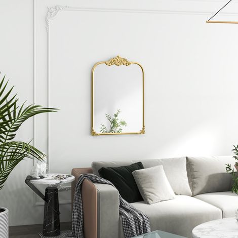 Dekorativer Wandspiegel 60 x 87 cm im Barockstil, goldener Metallrahmen, HAVRYA (1/5)