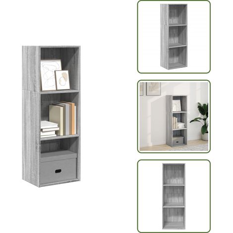 vidaXL Bücherregal Grau Sonoma 40x30x114 cm Holzwerkstoff (1/5)