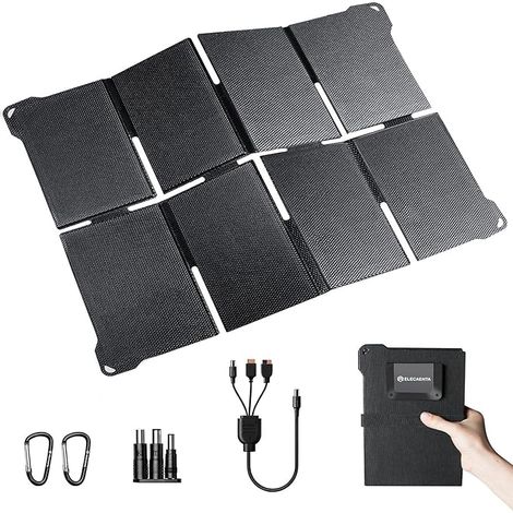 Foldable Solar Panel 45W HPBC, USB-C PD30W USB-A QC3.0 DC 0.7kg Camping (1/4)