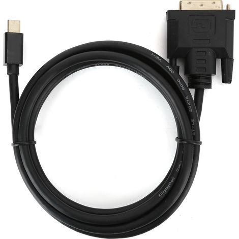 Câble de conversion Mini DisplayPort vers DVI, DP mâle vers DVI mâle, pour projecteur d'ordinateur, noir