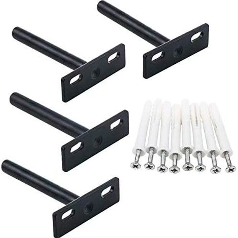 Wandhalterungen für schwebende Regale, 4er-Set, 10 mm, unsichtbare Wandmontage - AquaForge