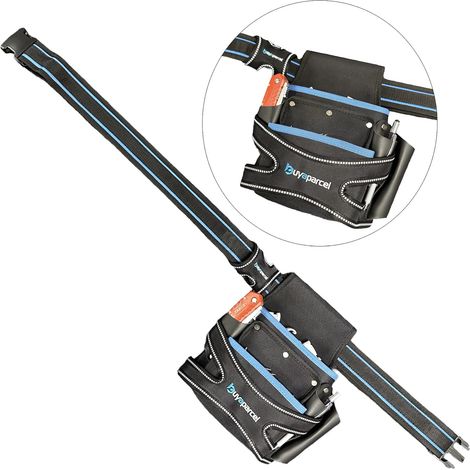 BAP Adjustable Quick Release Heavy Duty Tool Belt Padded 2 Pocket Nail Pouch (1/5)