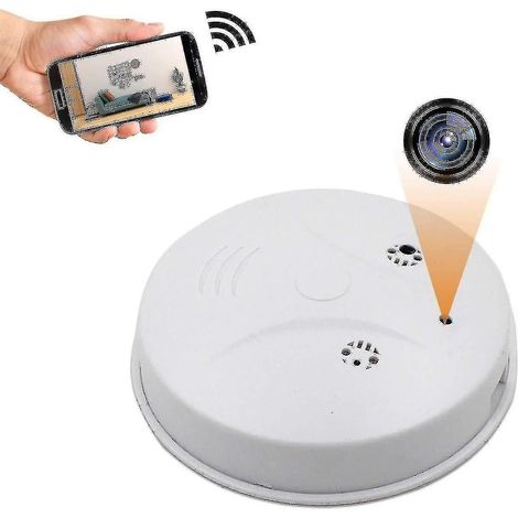 Caméra de détection de fumée sans fil 64 Go avec vision nocturne et Wi-Fi 1080p (1/5)