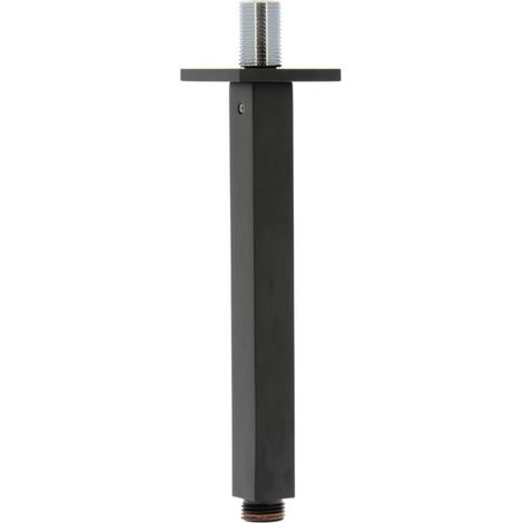 Bras de douche plafond carré 200 mm noir - THEWA BD048NE