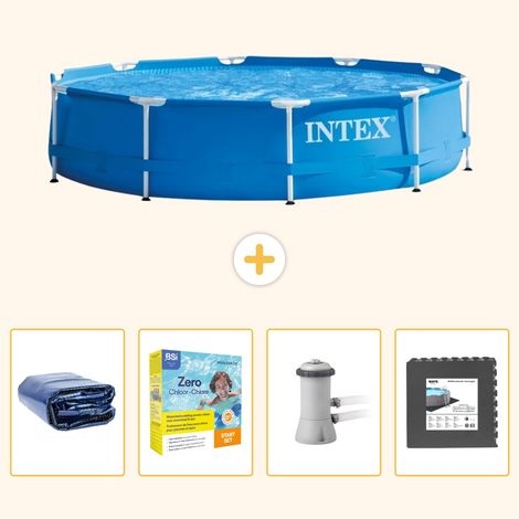 Intex Piscine Tubulaire Ronde - 366x76 cm - 5-pièces SCB10 (1/5)