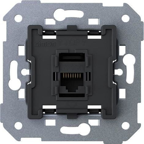 Mecanismo RJ45 simple Serie 75 con conector (1/2)