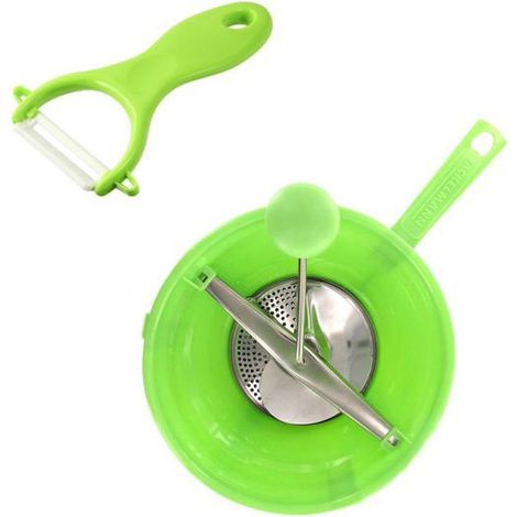 Set de 2 utensilios especiales para puré con pelador y molino de verduras manual - FACKELMANN - (1/5)
