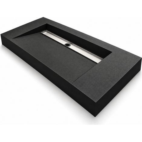 Plan vasque suspendu prêt à carreler 1170 × 520 × 110 mm siphon renfort et grille inclus desineo