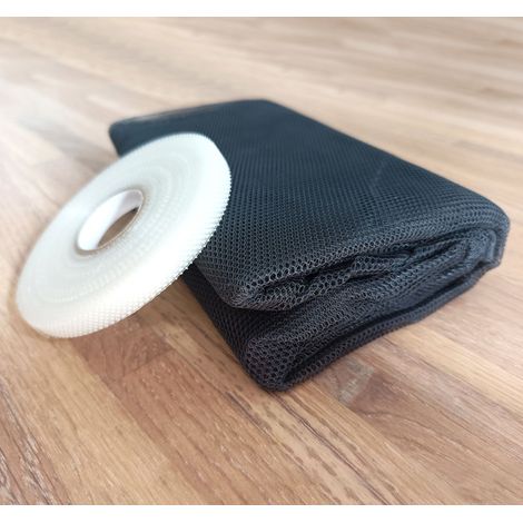 Avosdim – Moustiquaire filet pour fenêtre 100 x 100 cm – Polyester gris – Fixation auto-agrippante – Protection contre insectes