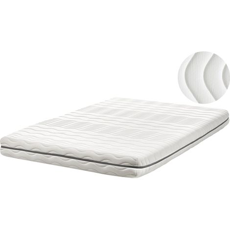 Memory Foam Mattress White with Grey Fabric EU Double Size Medium Firm H2 SERENITY MEMORY PLUS (1/5)