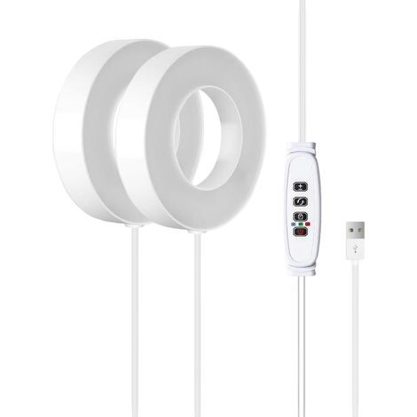 1 lampe horticole LED, spectre complet, 9 cm, 10 niveaux d'intensité, pour plantes d'intérieur, plafond ou étagère (1/5)