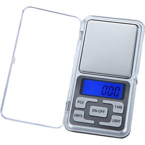 Precision kitchen scale 0.01g-500g – LED display – Stainless steel surface – 5 units of measurement – Counts and weighs small items (1/5)