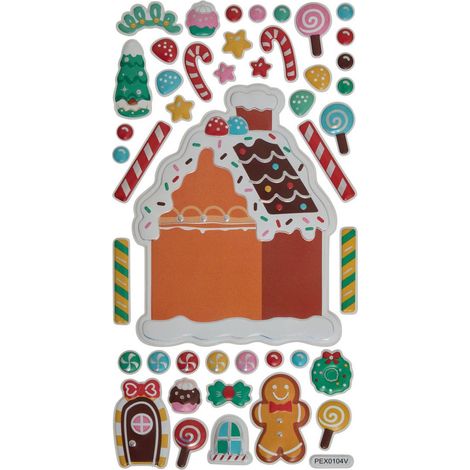 Weihnachtsaufkleber mit Reliefmotiv „Weihnachtssack“, 9,5 x 17,5 cm - (1/3)