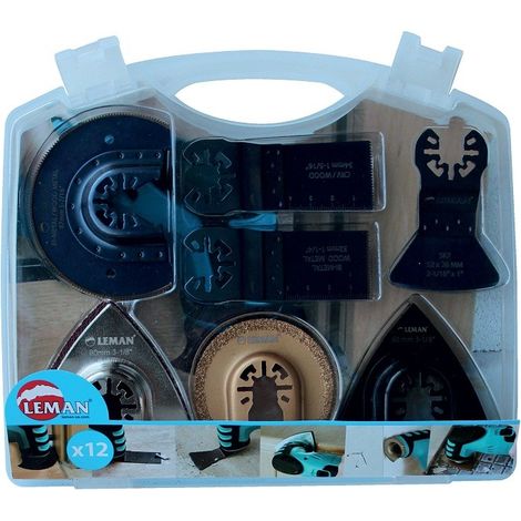 Set di 12 accessori multimateriale LEMAN per utensili oscillanti - 4500.12