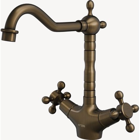 Robinet de cuisine antique - Finition laiton antique (1/3)