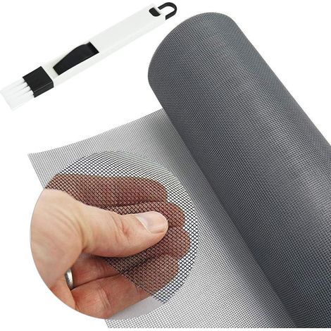 1.4x5m Moustiquaire Sur mesure en Fibre de Verre Ignifuge Grand Store Toile Filet Voile Film Moustiquaire Plissée Adaptable Rigide Anti Moustique Mouche Insecte pour Porte Fenêtre Baie Vitrée (1/5)