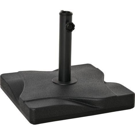 Base per Ombrellone da Giardino Ø41,5 cm 20 Kg in Plastica Nero (1/5)