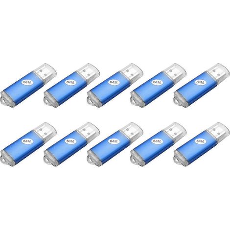 10 clés USB 2.0 de 64 Mo pour PC, ordinateurs portables et stockage EM (1/5)