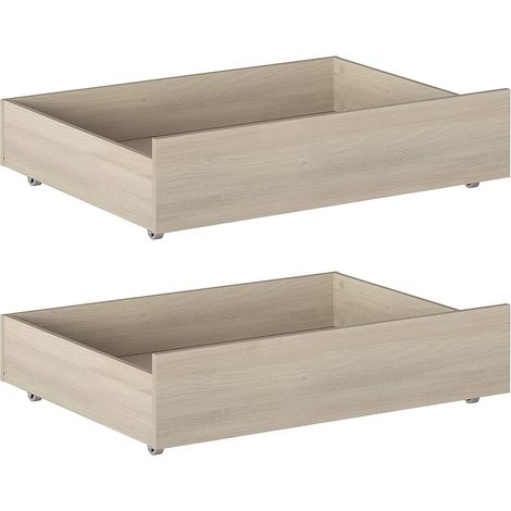 2er-Set Unterbettschubladen 100,5x68 cm Eiche - Graz