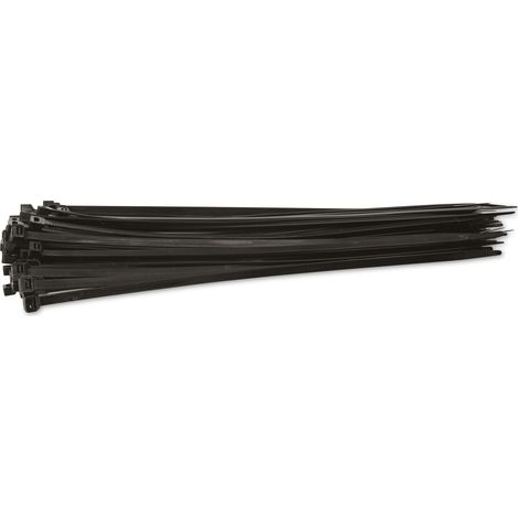 Assortiment de colliers de serrage KSS en polyamide 6.6, noir, 380x7,6, résistant aux UV, 100 pièces