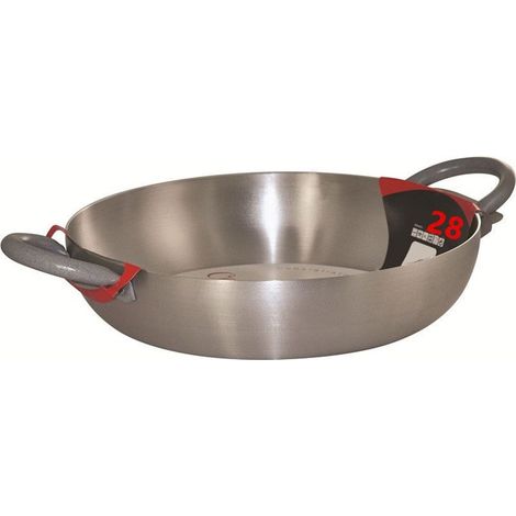 Trade Shop - Tegame In Alluminio Pentola Con Doppio Manico Soft Touch Ergonomici Da ø22 A 40cm Cucina - -diámetro 28cm -