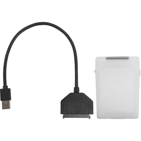 Adaptateur Sata Usb 3.0 Pour Disque Dur 2.5 Pouces Boitier Protection Hdd Ssd 7-15mm Blanc (1/5)