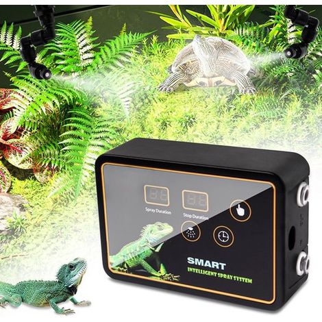 Umidificatore per terrario,Nebulizzatore per terrario,Umidificatore intelligente,Terrario per rettili,Con timer e ugelli regolabili (1/5)