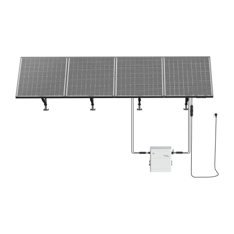 Station solaire plug and play 400W – Panneaux double face 4x100W – Capacité batterie 1037Wh – Installation facile sur surfaces variées - WS4400B