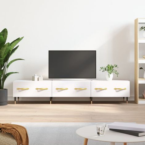 vidaXL Mobile Porta TV Bianco 150x36x30 cm in Legno Multistrato