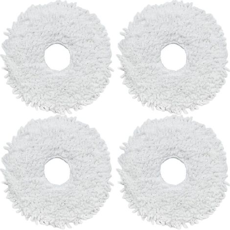 Chiffon de nettoyage pour Eureka J12 Ultra, pour Midea V12 Accessoires pour aspirateur robot, rechange chiffon en microfibre douce -4 pièces (1/5)