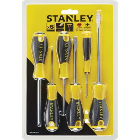 St set 6 cacciaviti essential stanley art60208 manici isolati cromo vanadium