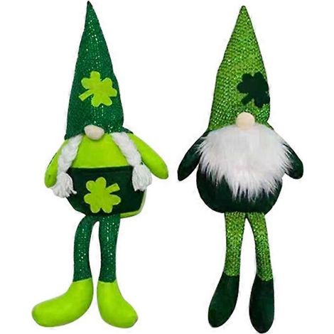 Nain de jardin scandinave suédois Tomte Nisse Shamrock pour décorations de maison de nains - A- (1/5)