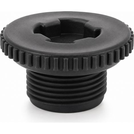 Bouchon fileté mâle 2 pièces pour récupérateur d eau noir (1/5)