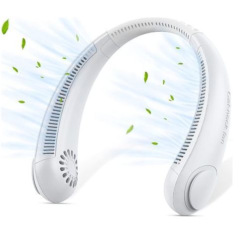 Mini-Nackenventilator ohne Rotorblätter, tragbarer USB-Nackenventilator mit 3-facher Verstellmöglichkeit für Outdoor-Sport, Zuhause, Büro, Camping, Reisen und als Geschenk (1/5)