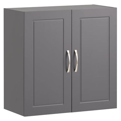 Armadietto pensile da bagno Mobile da parete per il cucina 2 ante 60x30x30cm SoBuy Grigio FRG231-DG (1/5)
