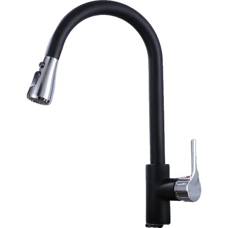 Rubinetto da cucina con doccetta estraibile e design girevole, cf04043KC (1/2)