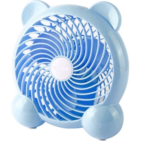 Mini ventilateur de bureau portable et personnel, 2 vitesses réglables, alimentation USB.