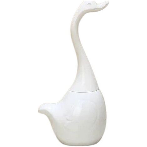Ensemble porte-brosse WC en céramique, manche cygne, accessoires de nettoyage pour salle de bain (1/5)