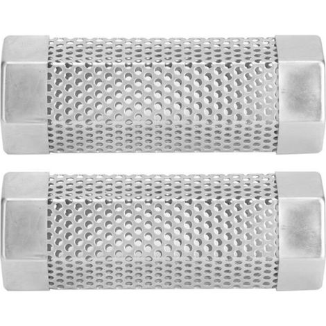 (Stainless Steel) 2-Piece Smoker Tube - 304 Stainless Steel - For BBQ - Efficient Smoke Diffusion (1/4)