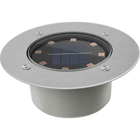 Einbau-Solar-Bodenstrahler, IP65 wasserdichte Gartenbeleuchtung mit gehärtetem Glas, LED-Landschaftsbeleuchtung für Gehwege, Höfe, Terrassen und Rasenflächen (warmes Licht) (1/5)