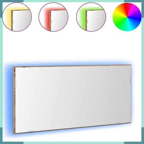 863307 Miroir chêne artisanal 80 x 37 cm Verre et Bois Ingénierie (1/5)