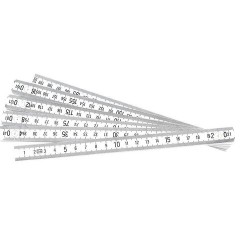 Brüder Mannesmann M 810-PVC-2 Metro plegable blanco 2 metros