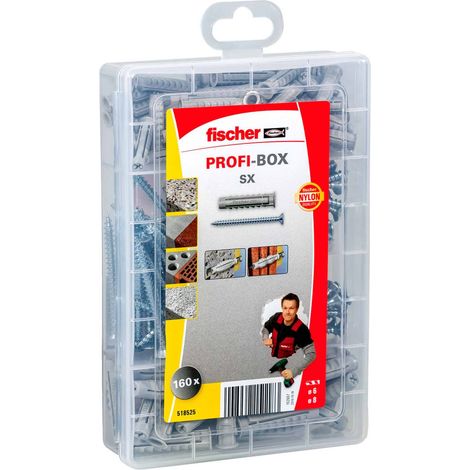 BOÎTE PROFI BOX CHEVILLES SX + VIS FISCHER 160 PIÈCES 518525 (1/5)