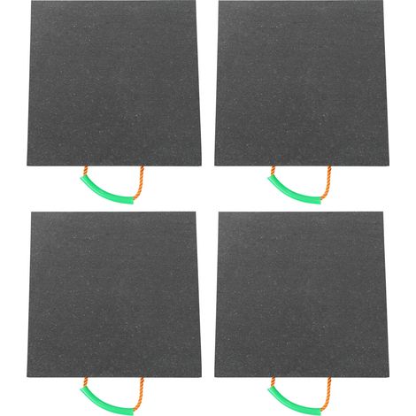 Patin d'Appui pour Engins Lourds, Lot de 4 – Plaque de Stabilisation 45,72 × 45,72 cm en RPE, Capacité de Charge 5-80 t, pour Grues, Camions, Pompes à Béton, Sols Béton, Prairie – Noir (1/5)