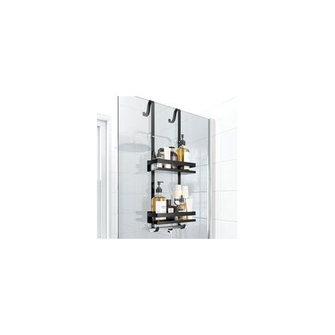 Etagere Douche à Suspendre, Etagere Salle de Bain Rangement et Organisation de la Salle de Bain, Etagere Douche sans Percage Rangement Douche, Rangement Salle de Bain Accessoire Acier Inoxydable Noir