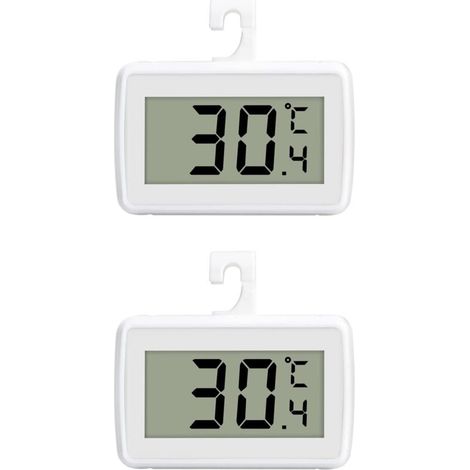 Thermomètre numérique pour réfrigérateur, mini thermomètre numérique LCD, thermomètre numérique pour réfrigérateur et congélateur SUTMSH avec écran LCD, mode de placement suspendu (1/5)