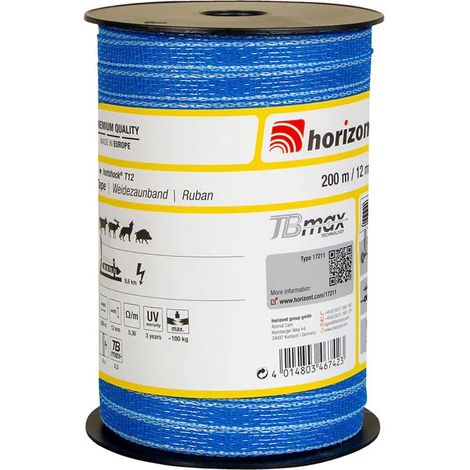 Nastro recinzione elettrica horizont t12 conduttività 5x acciaio 200 m