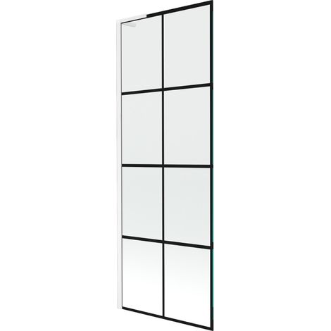 Paroi de baignoire Mexen Next L à 1 panneau 70 x 150 cm, motif noir, blanc - 895-070-000-03-77-20 (1/5)